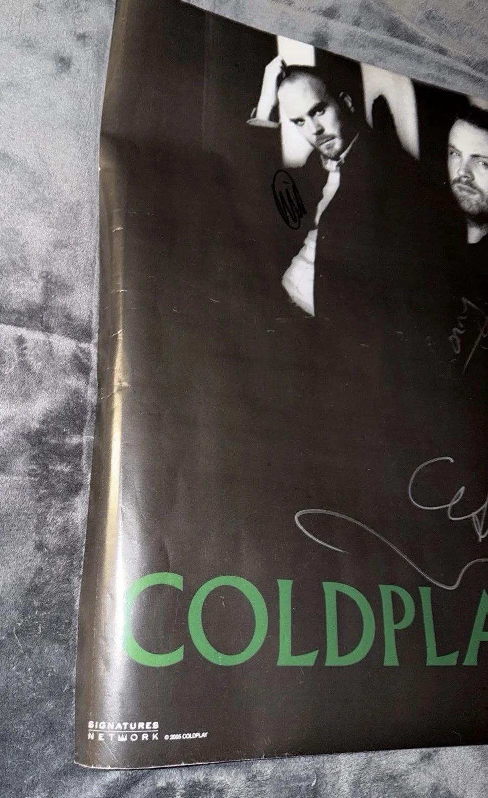 Coldplay SIGNED 24x36 Poster Full Band Auto 2006 Chris Martin Manchester NH X&Y, image 2