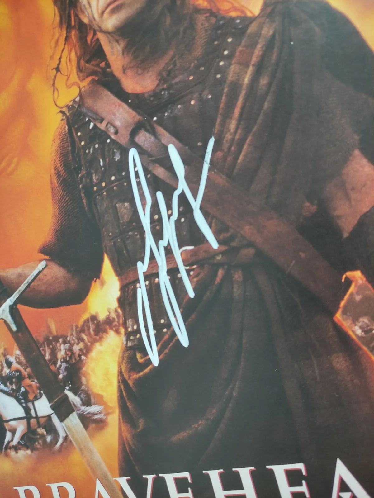 Mel Gibson — Autograph Mel Gibson Signed 11x17 Poster ( Braveheart ), image 2