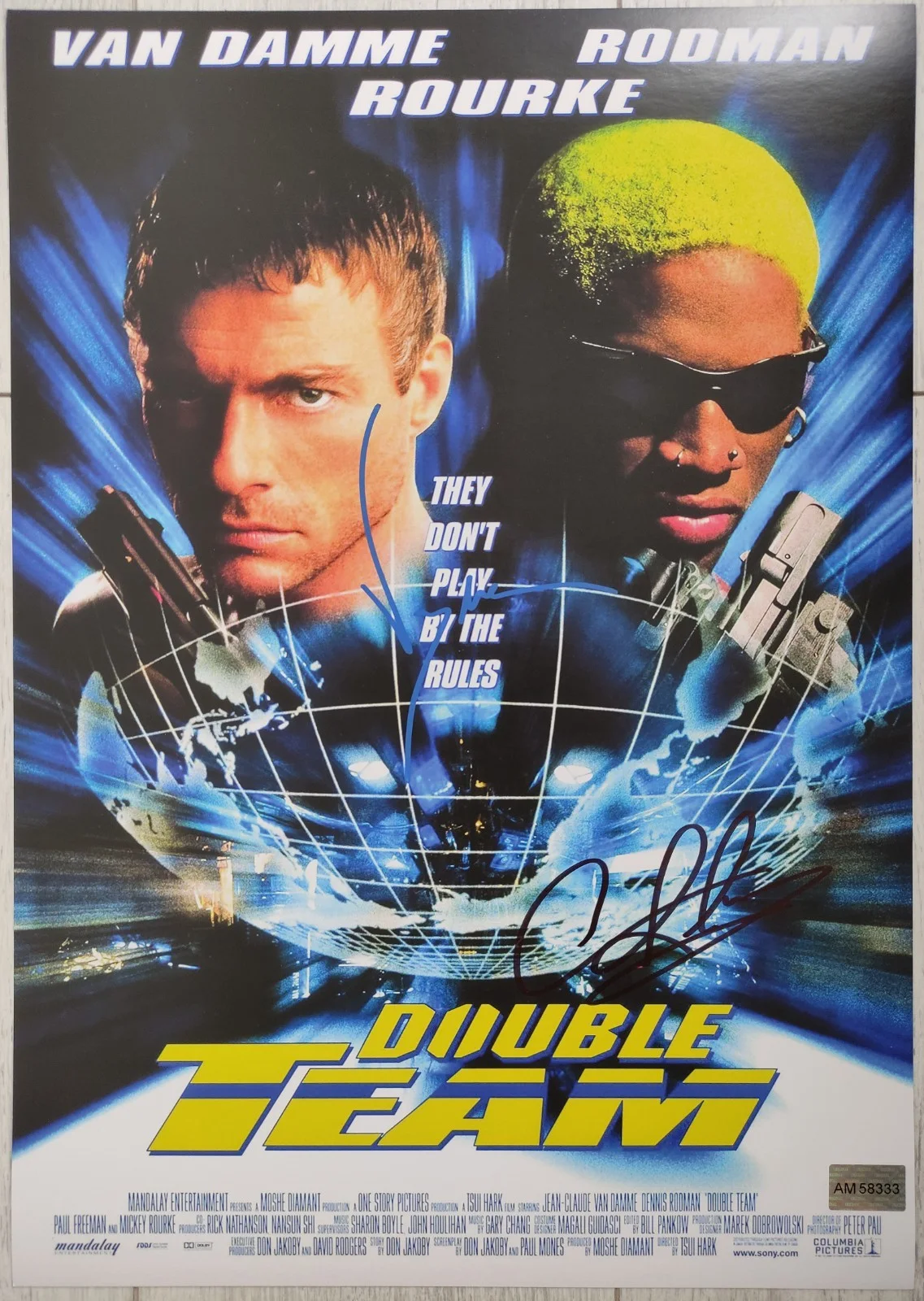 Dennis Rodman, Jean-Claude Van Damme — Autograph Dennis Rodman,Jean-Claude Van Damme Signed 11x17 Poster