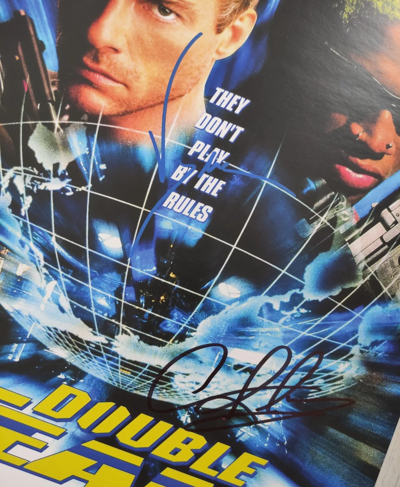 Dennis Rodman, Jean-Claude Van Damme — Autograph Dennis Rodman,Jean-Claude Van Damme Signed 11x17 Poster, изображение 2