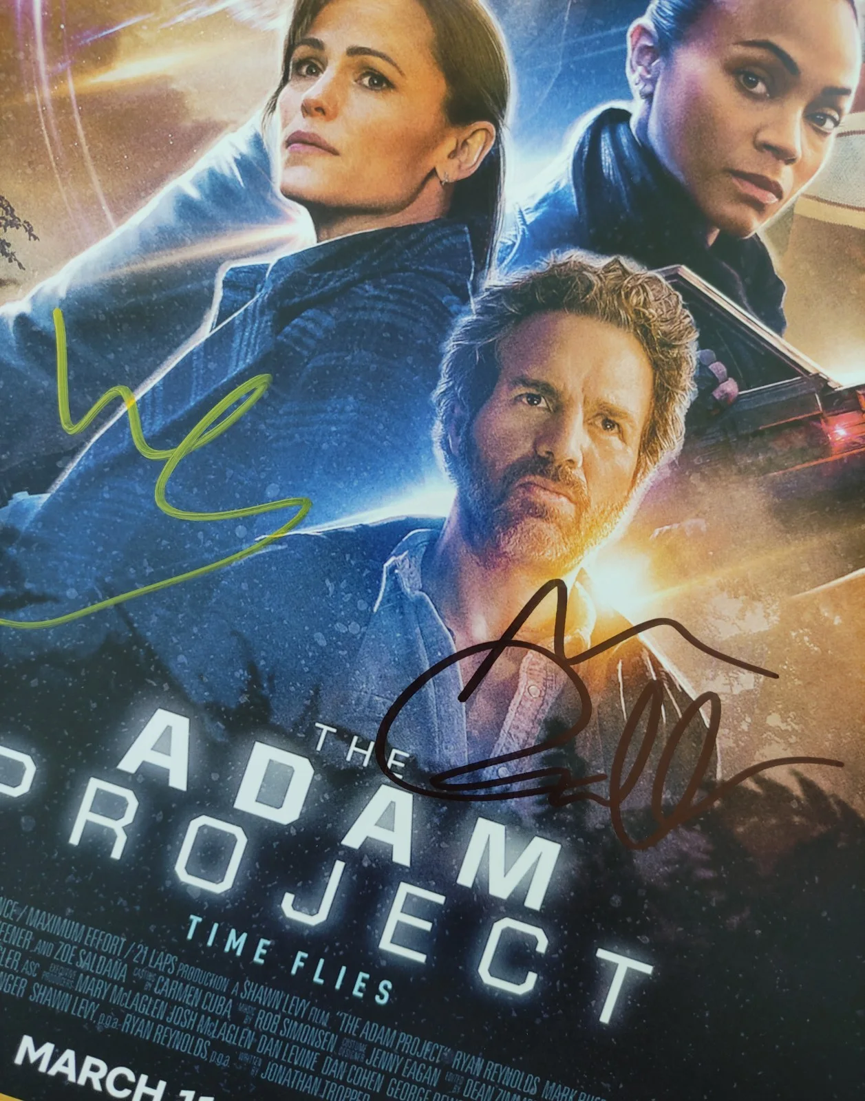 Ryan Reynolds, Walker Scobell, Mark Ruffalo — Autograph Ryan Reynolds,Walker Scobell,Mark Ruffalo Signed 11x17 Poster, изображение 2