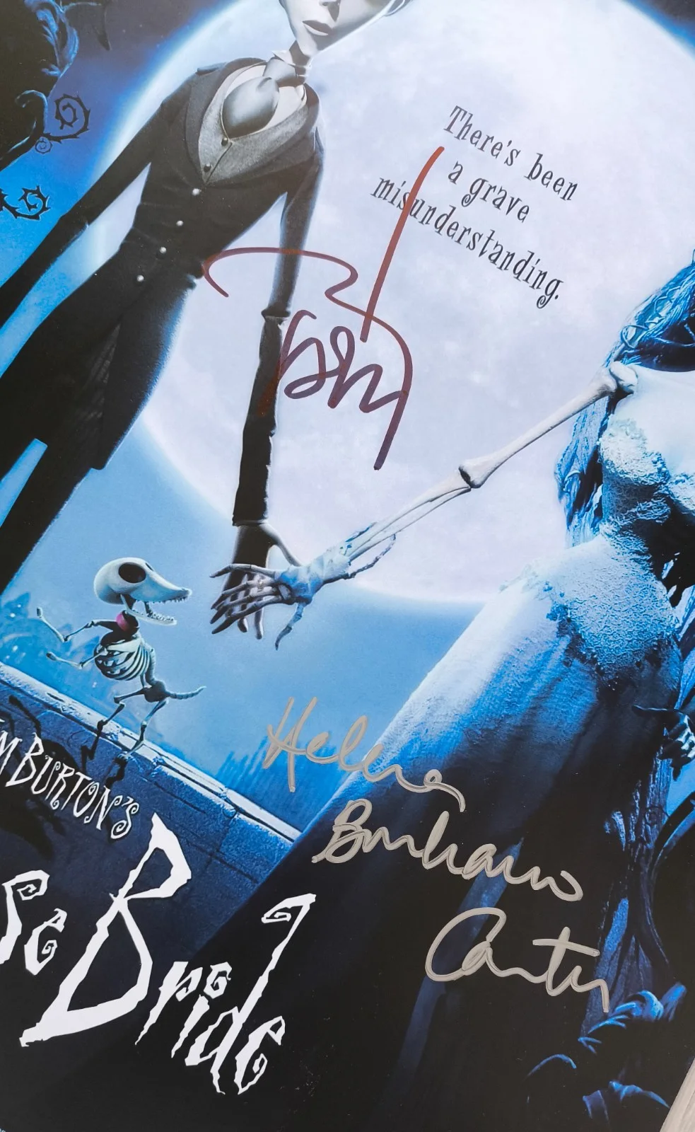 Johnny Depp, Helena Bonham Carter — Autograph Johnny Depp, Helena Bonham Carter Signed 11x17 Poster( Corpse Bride ), image 2