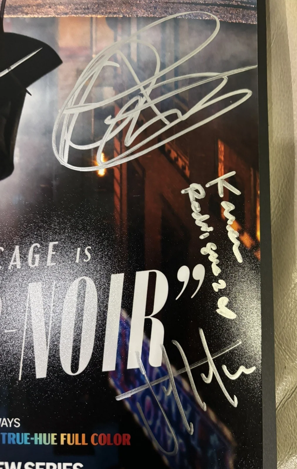 Nicolas Cage — Spider-Noir 11x17 Photo Signed by Nicolas Cage Lamorne Morris Li Jun Li w/Proof, изображение 5