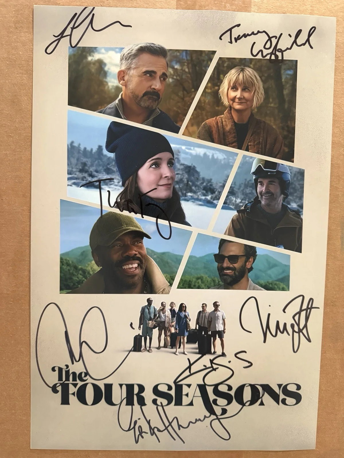 7 Signed The Four Seasons Tina Fey Will Forte Erika Henningsen Autograph PROOF, image 2