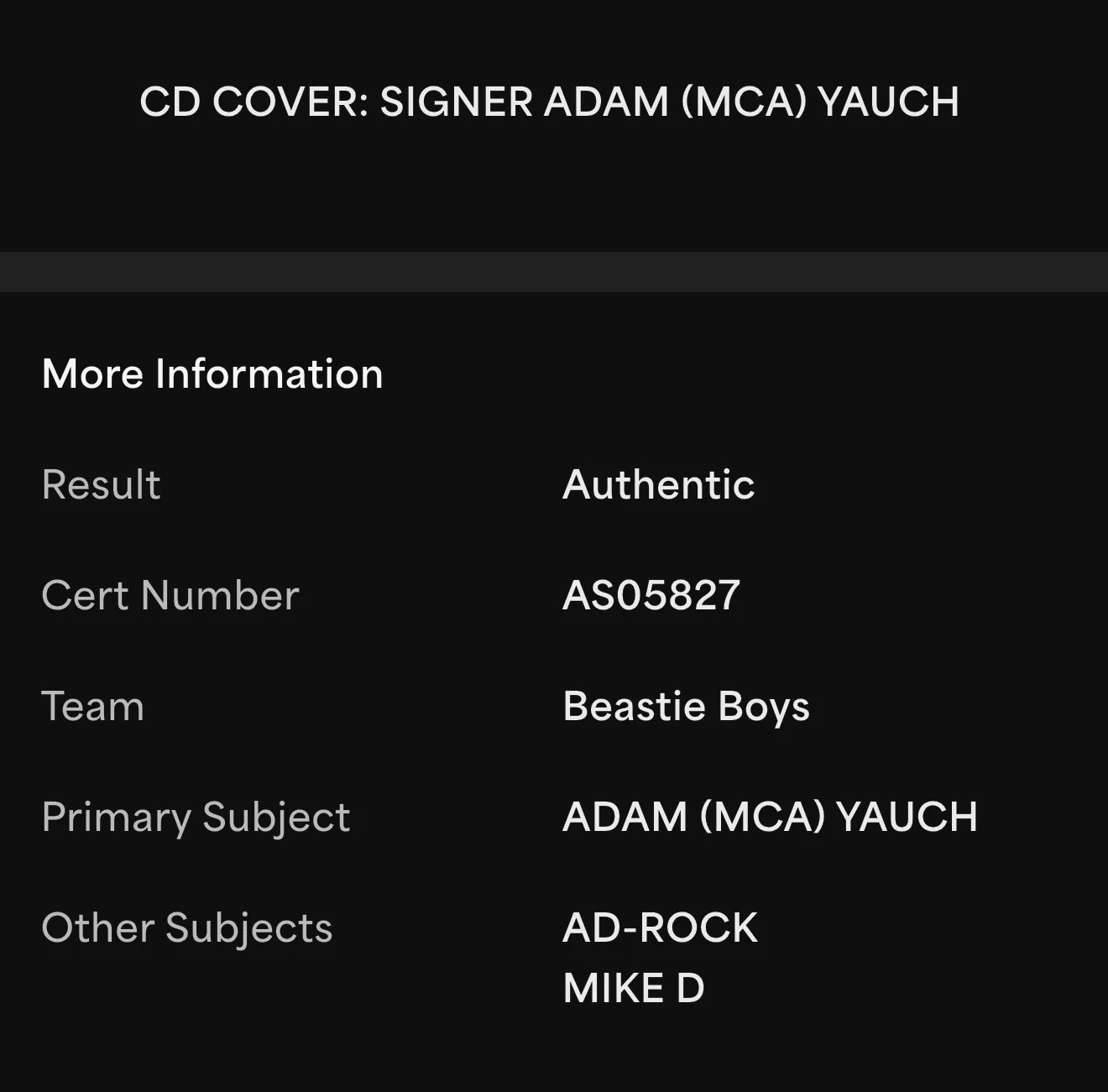 The Beastie Boys ALL 3 Signed CD Booklet PSA Authenticated AD-ROCK MCA MIKE D, image 3