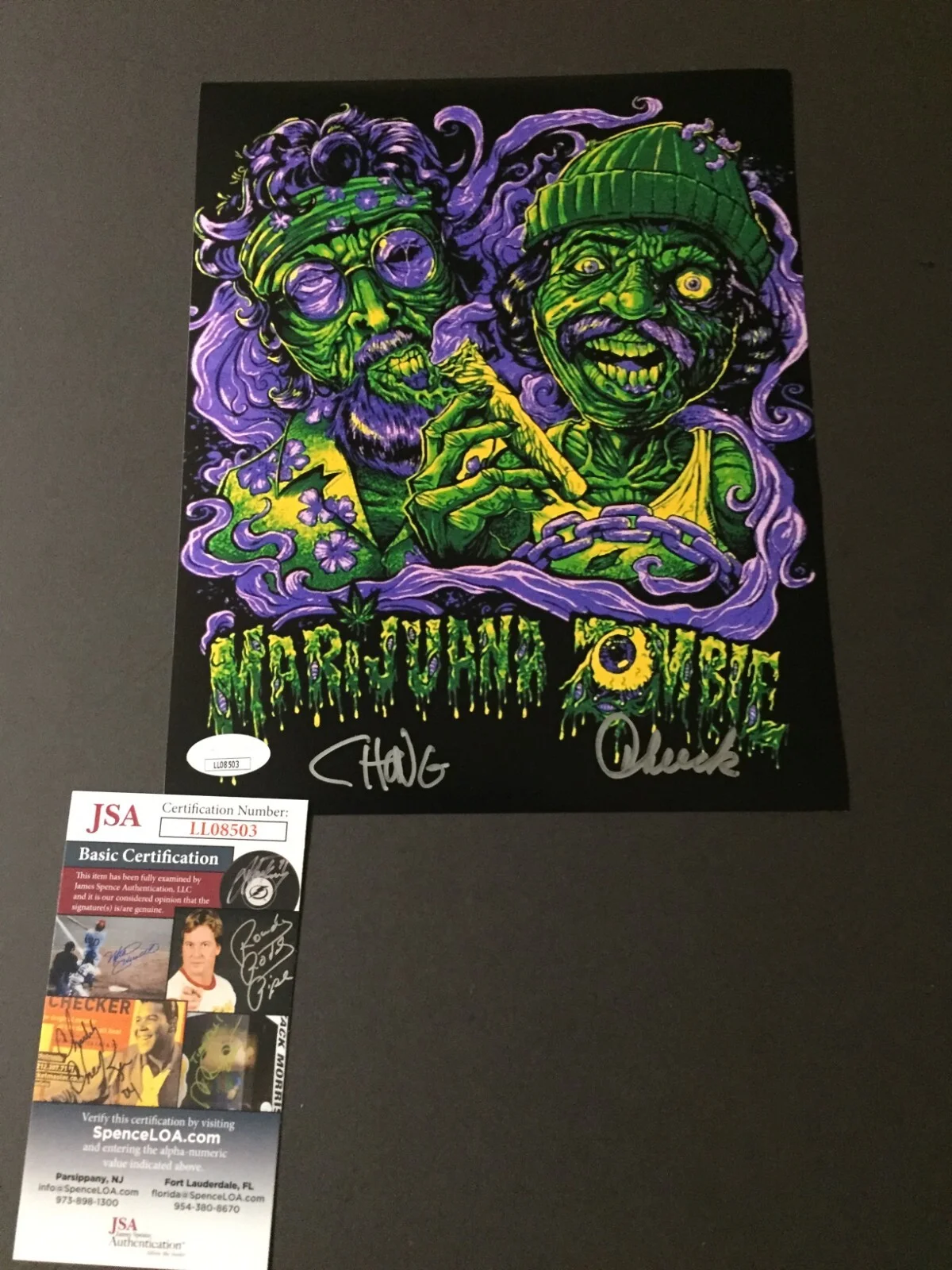 Cheech, Chong — Cheech and Chong Autographed Signed 8x10 Photo - Marijuana Zombie - JSA, image 5