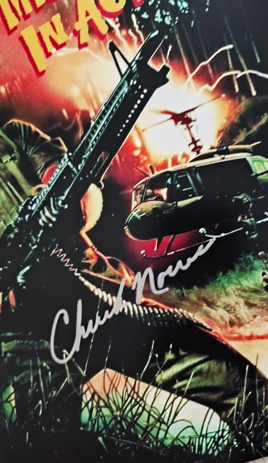 Chuck Norris — Autograph Chuck Norris Signed 8x12 Poster ( Missing in Action ), image 2