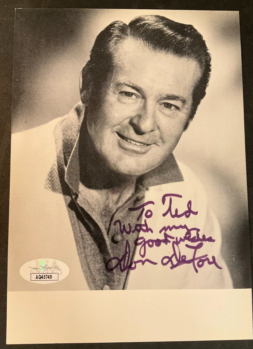 Don DeFore — Don DeFore Signed B&W Photo JSA CERTIFIED "Hazel" TV Actor w/COA! (Personalized), image 2