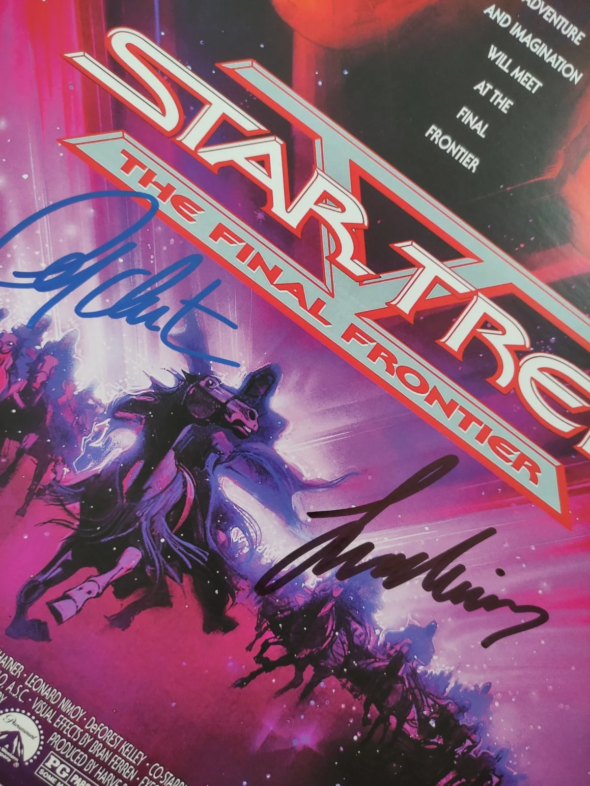 Leonard Nimoy, William Shatner — Autograph Leonard Nimoy, William Shatner Signed 11x17 Poster ( Star Trek V ), image 2