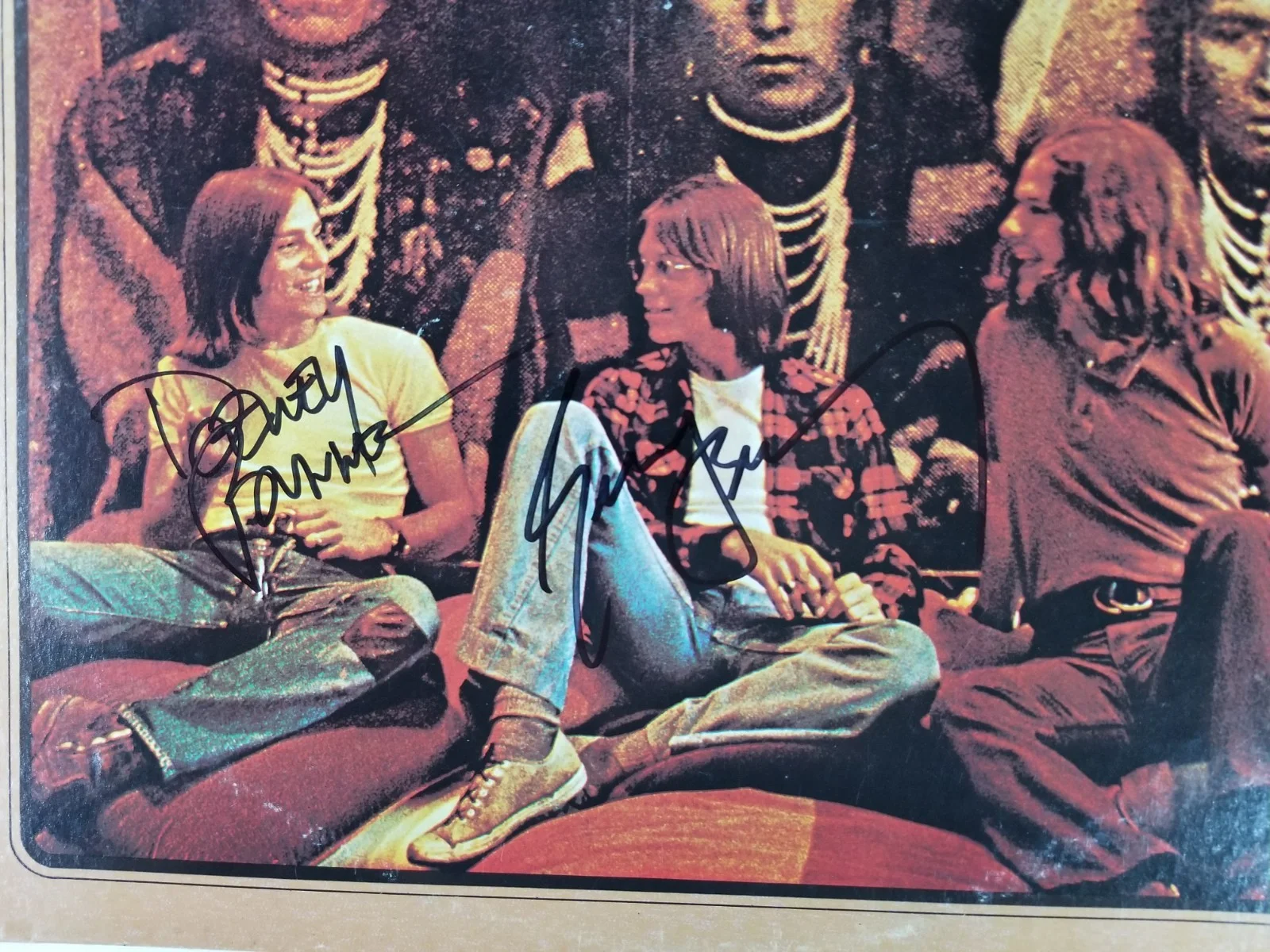 America band hand SIGNED Self-Titled Vinyl Record COA Autographed Gerry & Dewey, изображение 2