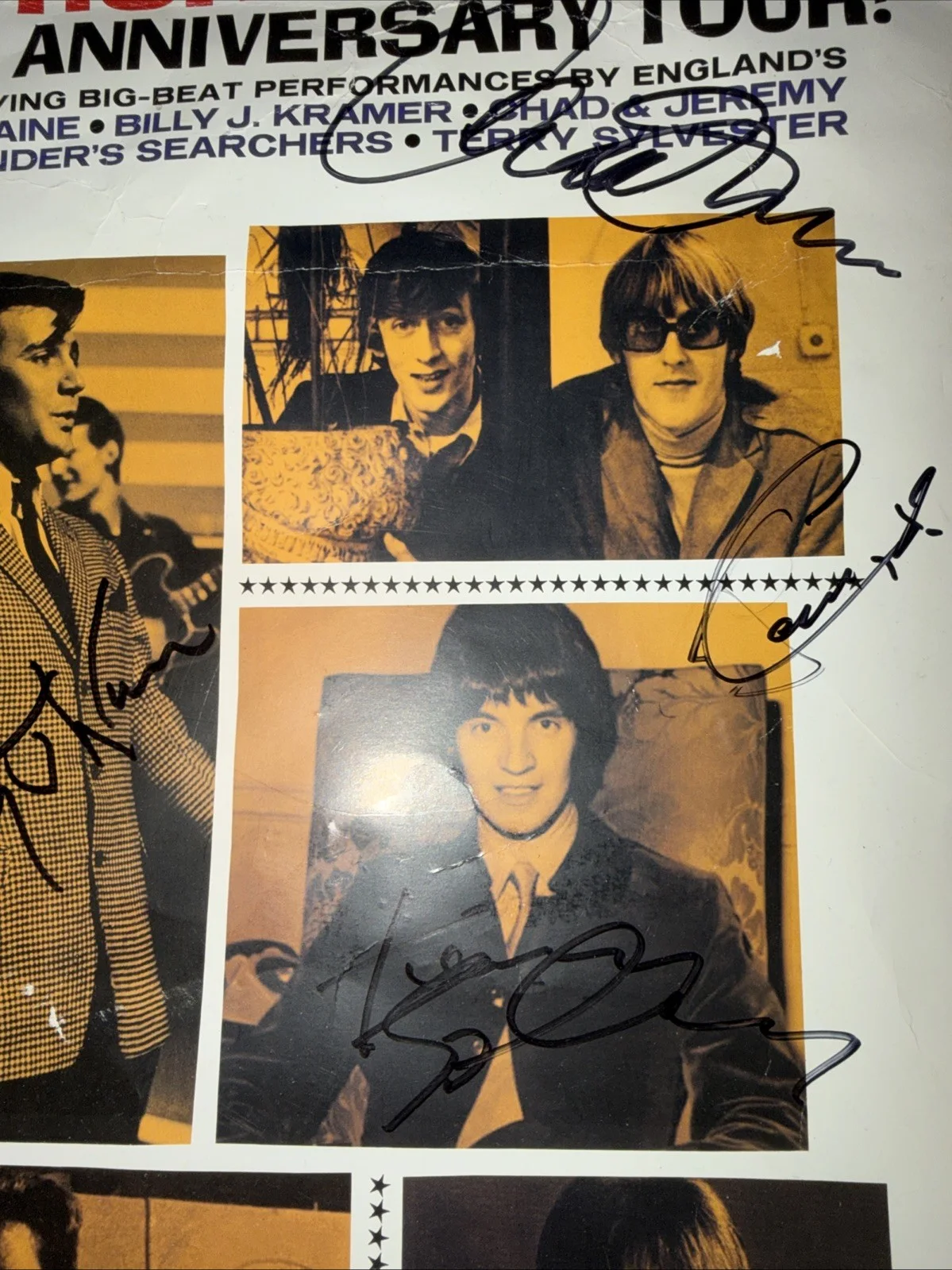 British Invasion 50Th Anniversary Tour Signed By Denny Ln., Billy J Kramer Chad, изображение 4