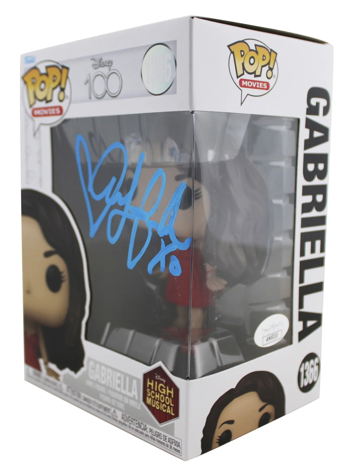 Vanessa Hudgens — Vanessa Hudgens High School Musical Signed Gabriella #1366 Funko Pop Figure JSA, изображение 2