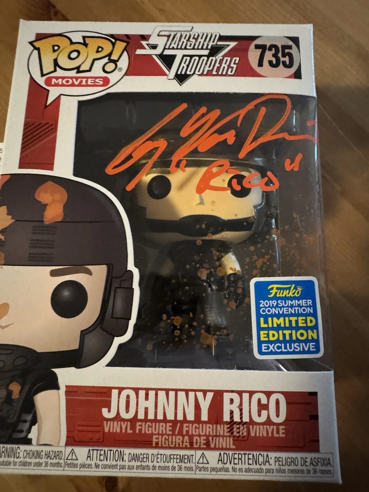 Casper Van Dien signed Funko Pop! Starship Troopers Johnny Rico JSA, image 2
