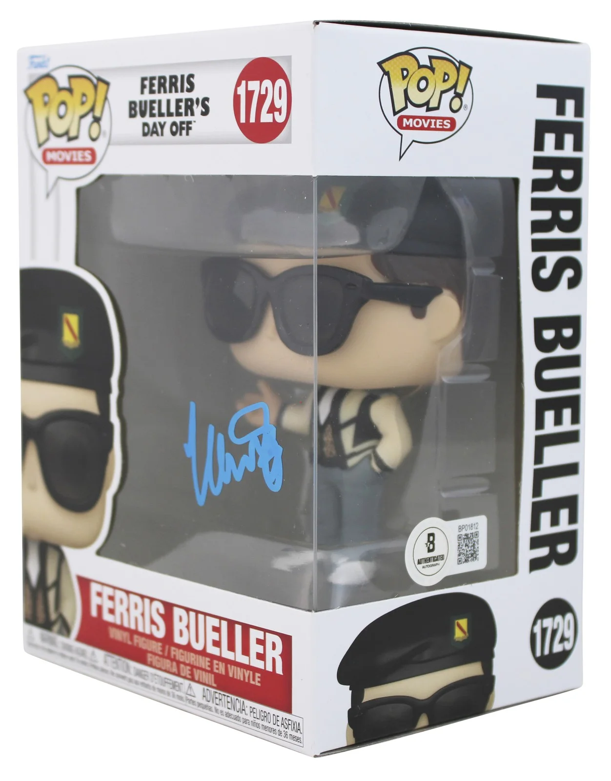 Matthew Broderick — Matthew Broderick Ferris Bueller Signed #1729 Funko Pop Vinyl Figure BAS, image 2