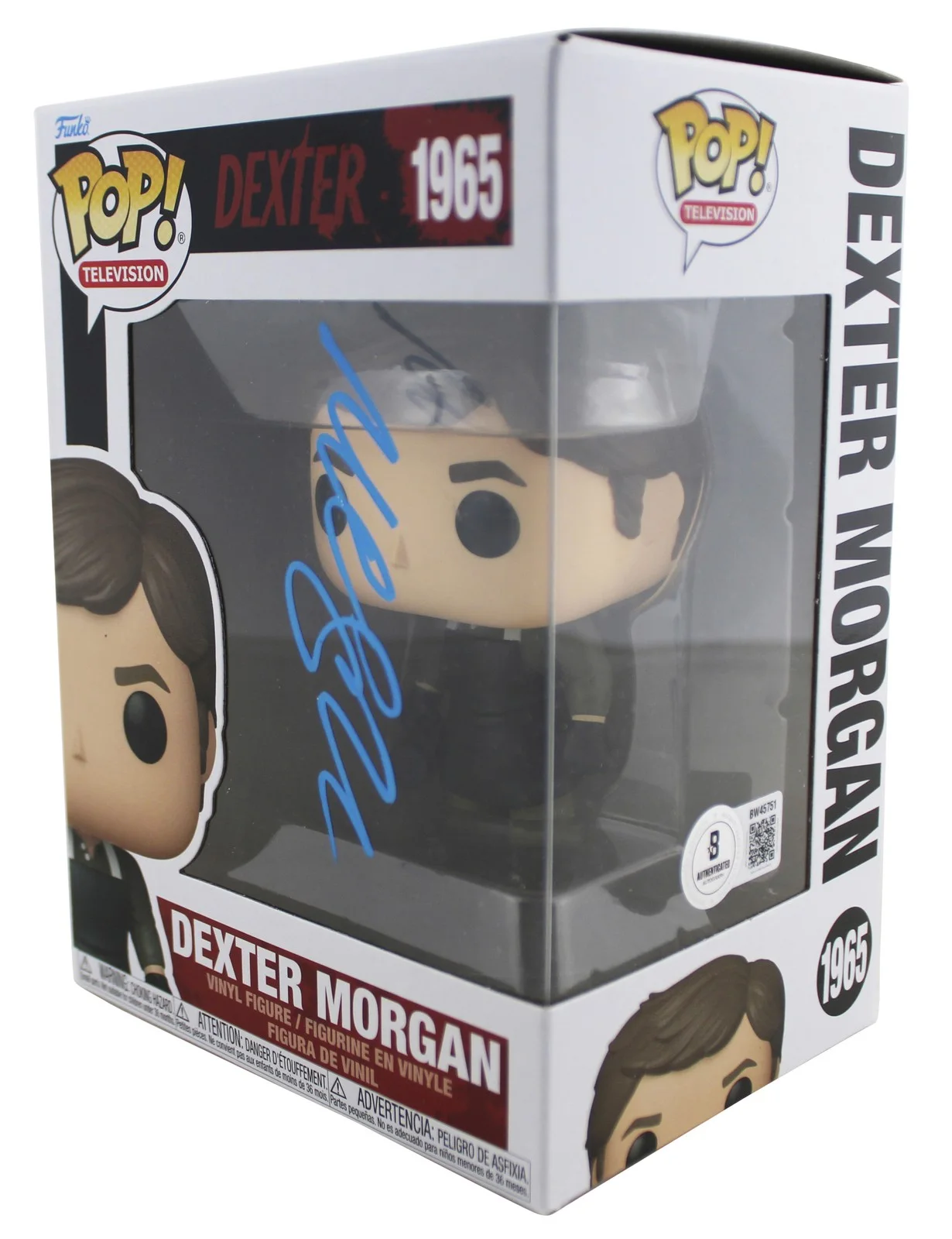 Michael C. Hall — Michael C. Hall Signed Dexter Morgan #1965 Funko Pop Vinyl Figure BAS #BW45751, изображение 2