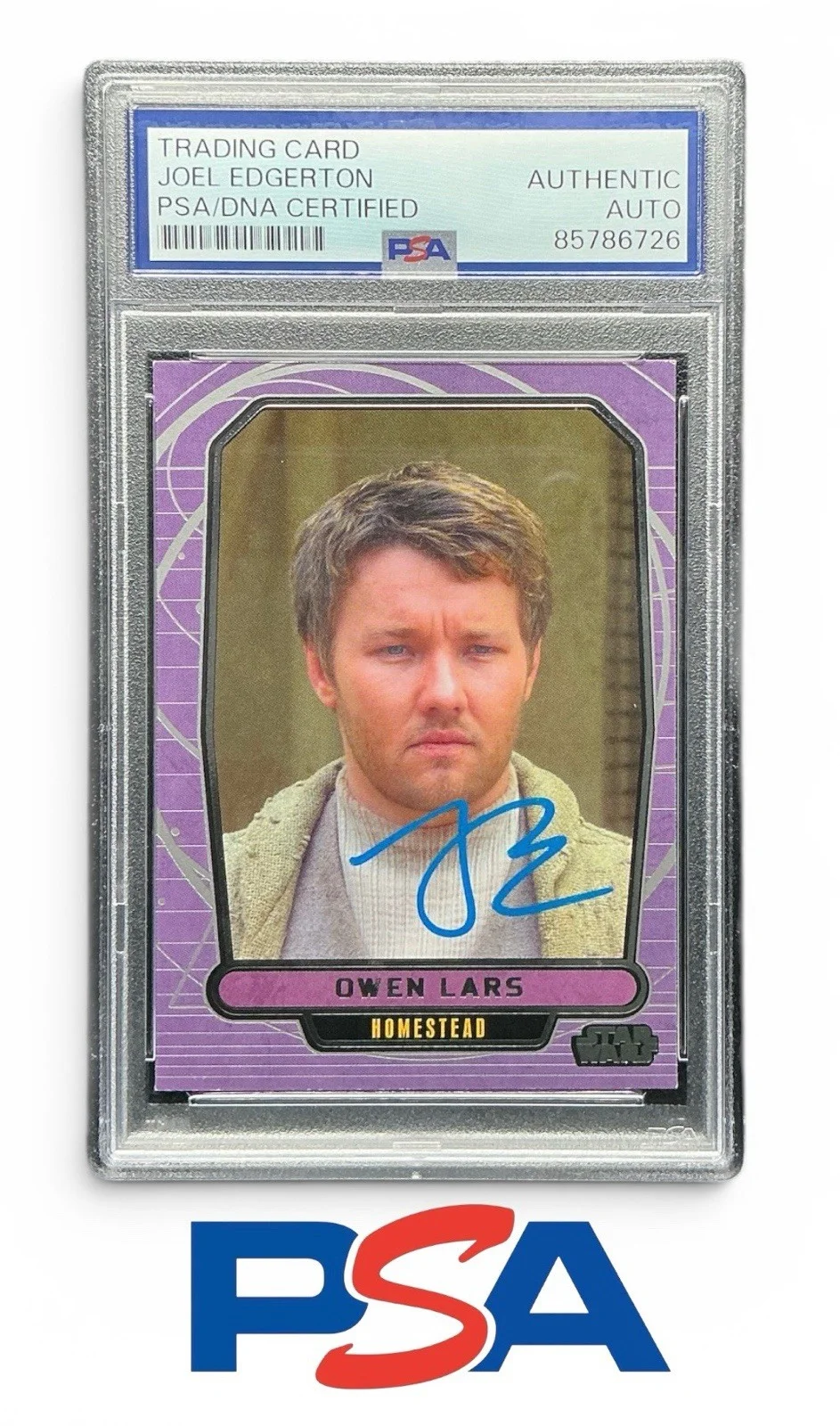 Joel Edgerton — Joel Edgerton Signed 2021 Topps Star Wars Galactic Files Owen Lars PSA Slab