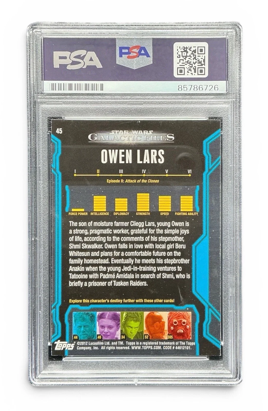 Joel Edgerton — Joel Edgerton Signed 2021 Topps Star Wars Galactic Files Owen Lars PSA Slab, image 2