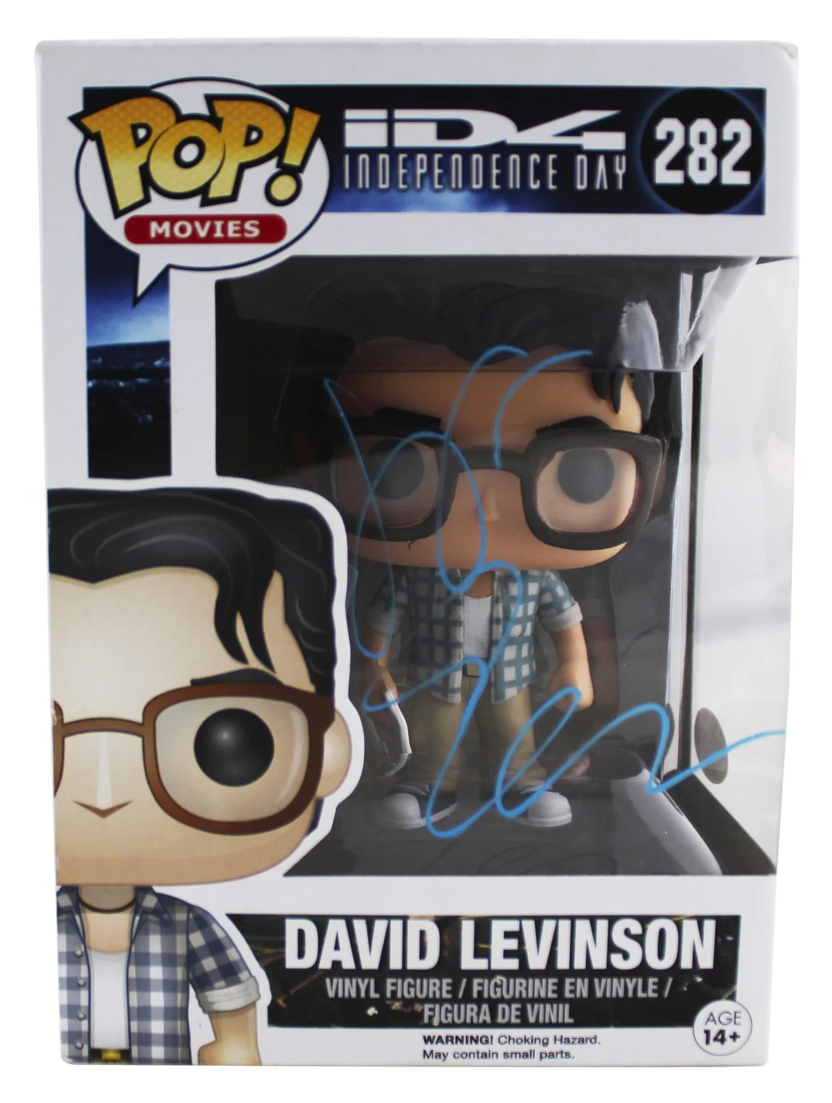 Jeff Goldblum — Jeff Goldblum Signed Independence Day #282 Funko Pop Vinyl Figure JSA #AS72299