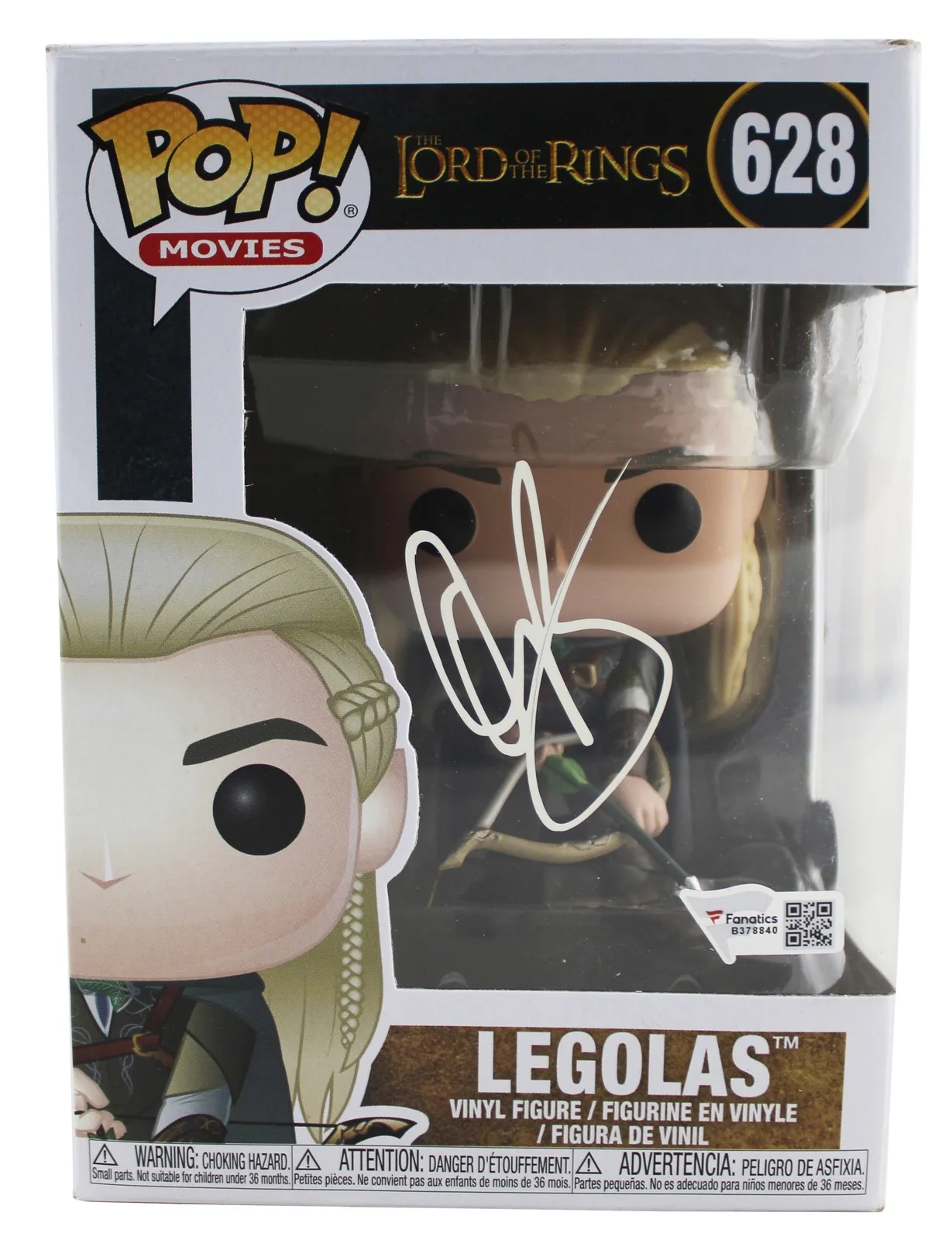 Orlando Bloom — Orlando Bloom LOTR Signed Legolas #628 Funko Pop Vinyl Figure BAS #WL59211