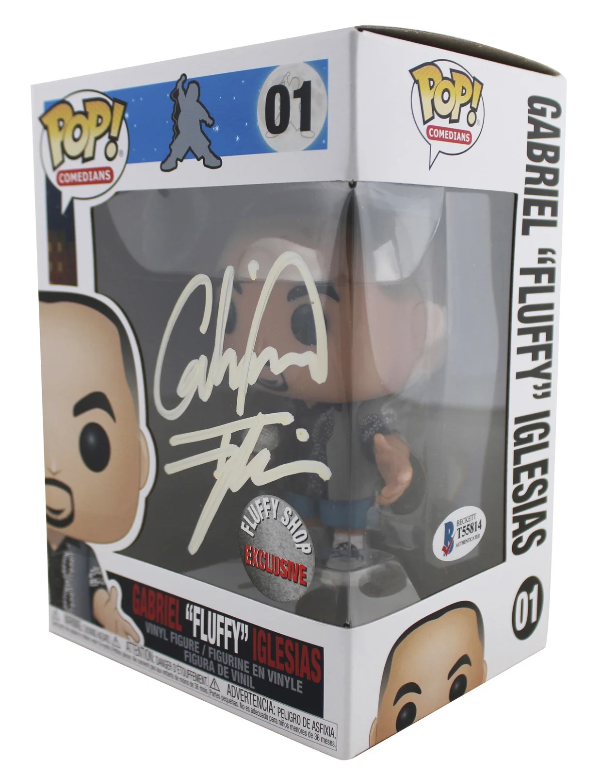 Gabriel Iglesias — Gabriel Iglesias Signed Fluffy Shop Exclusive #01 Funko Pop Figure BAS #T55814, image 2