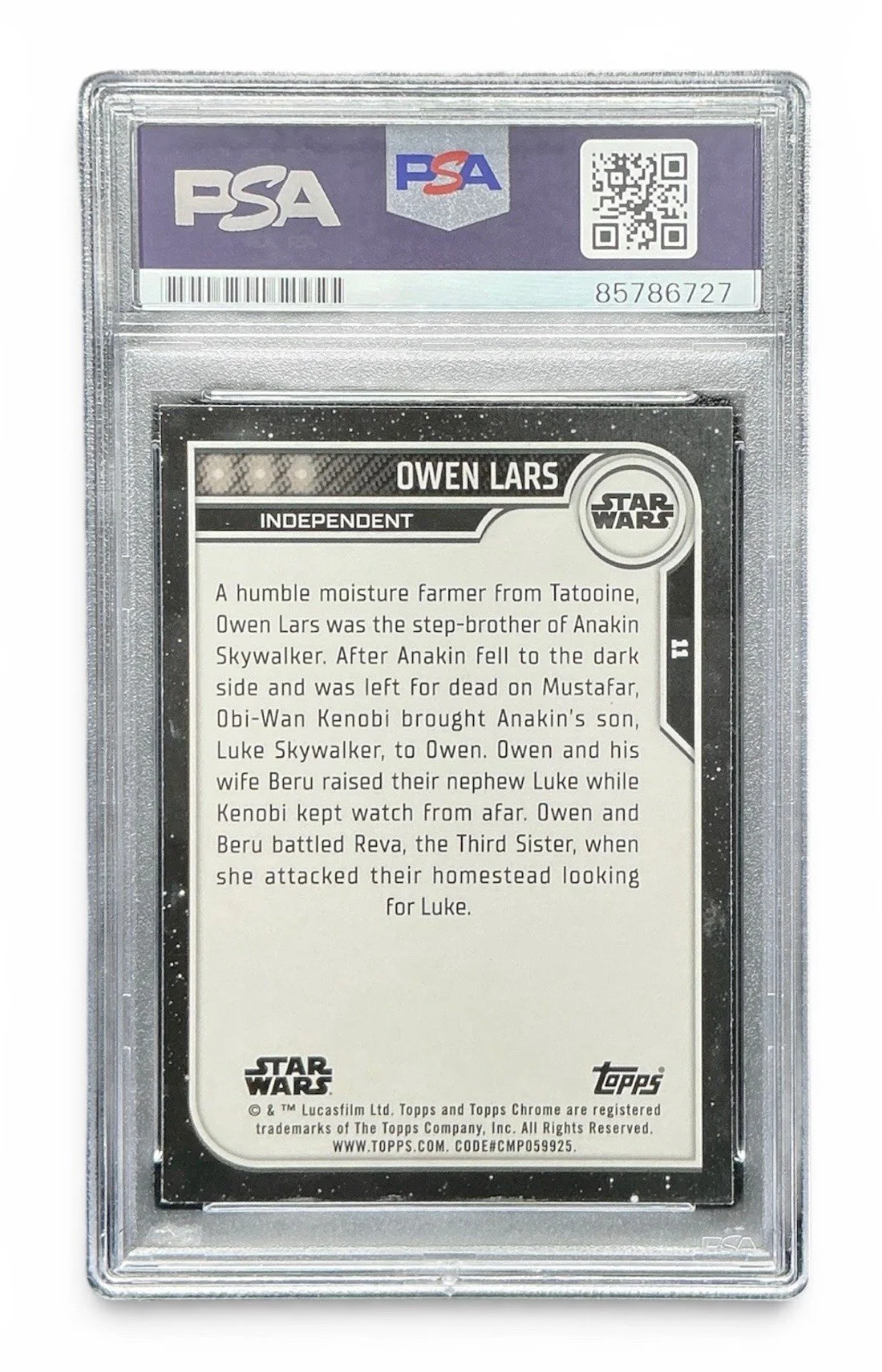 Joel Edgerton — Joel Edgerton Signed 2022 Topps Chrome Star Wars Owen Lars Cars PSA Slab Encaps, image 2