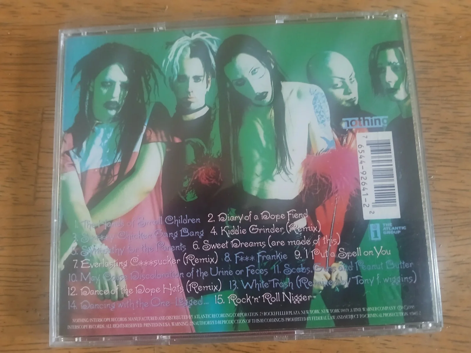 Marilyn Manson Smells Like Children signed CD Full Band, image 2