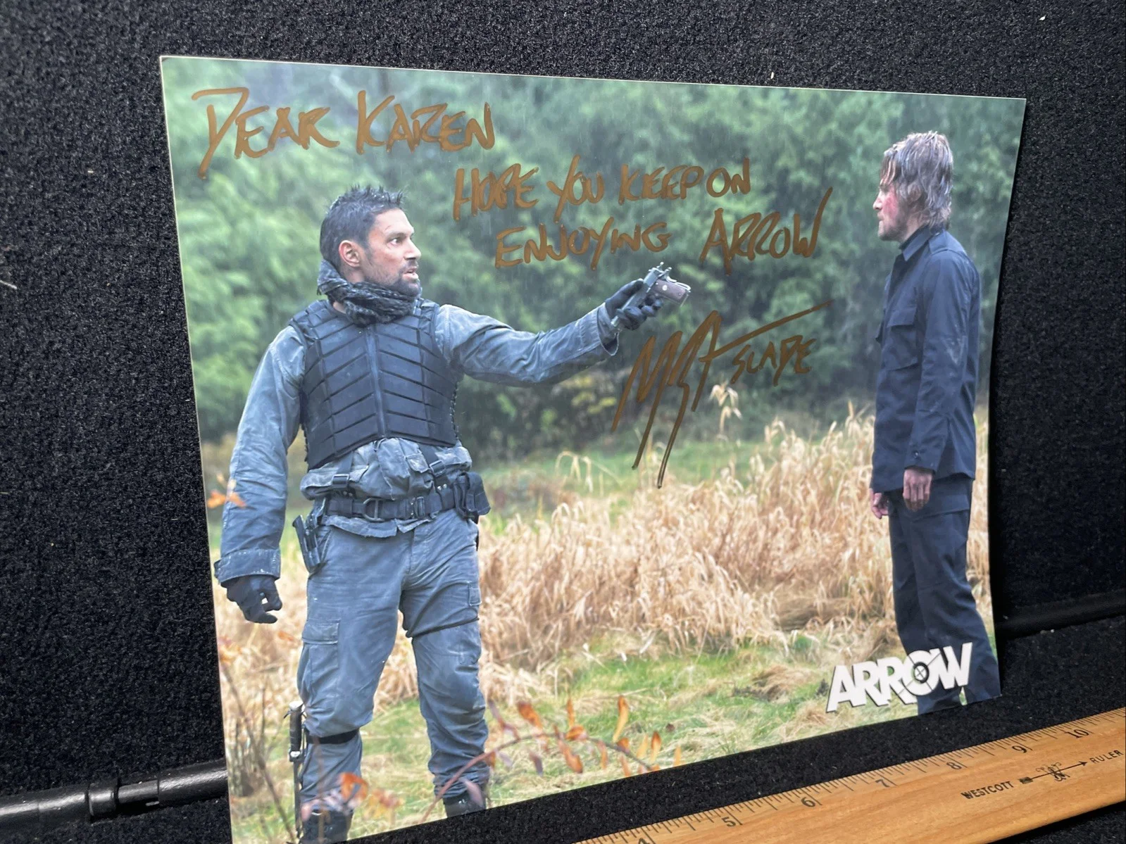 SIGNED: MANU BENNETT — SIGNED: MANU BENNETT 8x10 Autographed Photo Arrow TV Show DC Comics, изображение 3