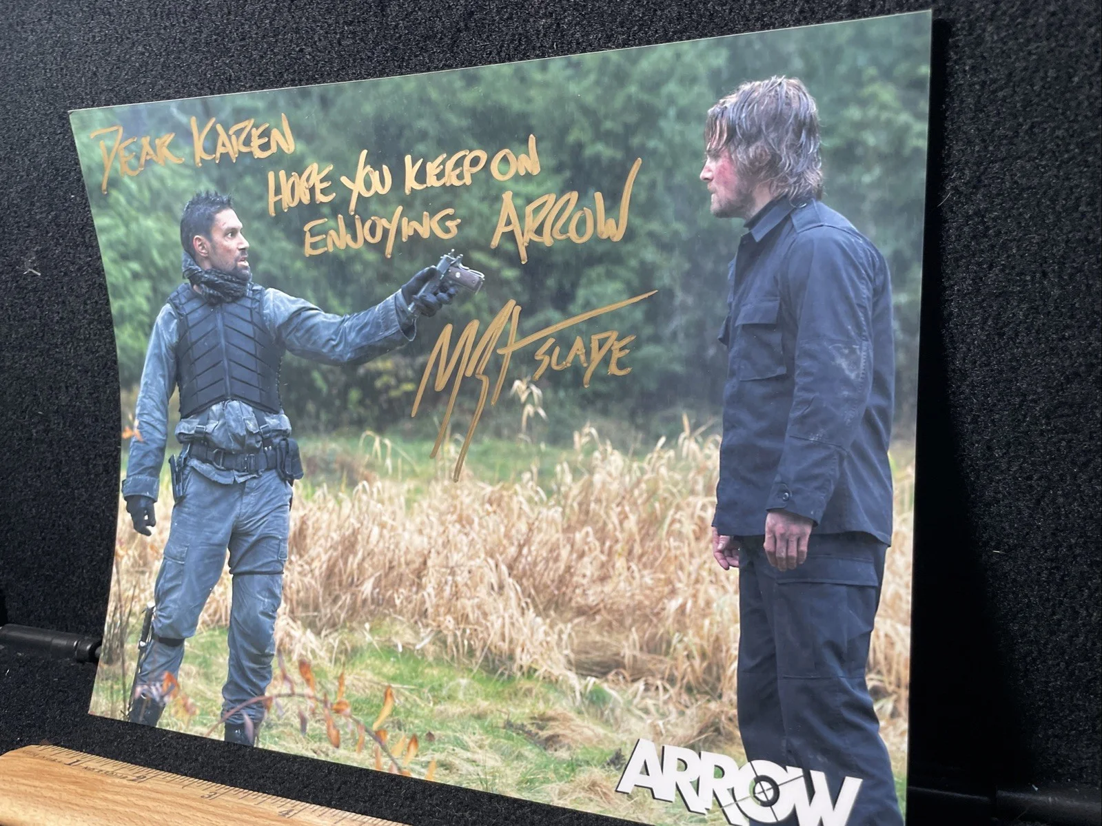 SIGNED: MANU BENNETT — SIGNED: MANU BENNETT 8x10 Autographed Photo Arrow TV Show DC Comics, изображение 4