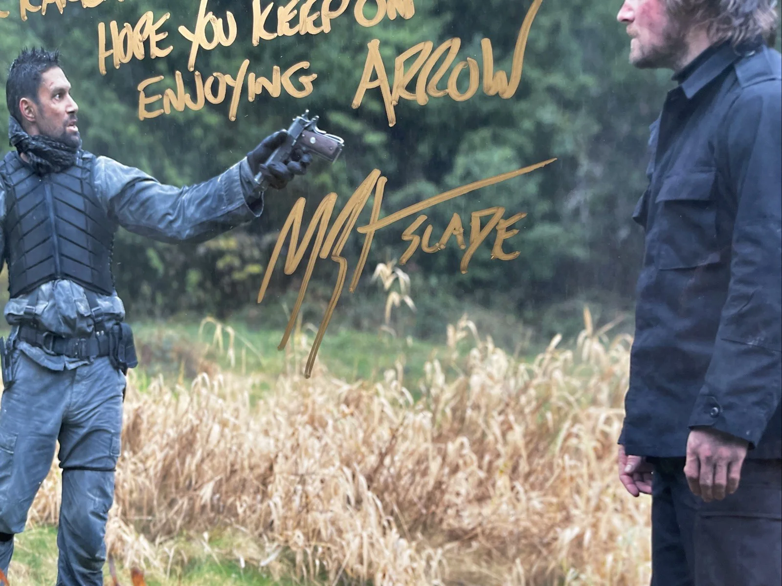 SIGNED: MANU BENNETT — SIGNED: MANU BENNETT 8x10 Autographed Photo Arrow TV Show DC Comics, изображение 5