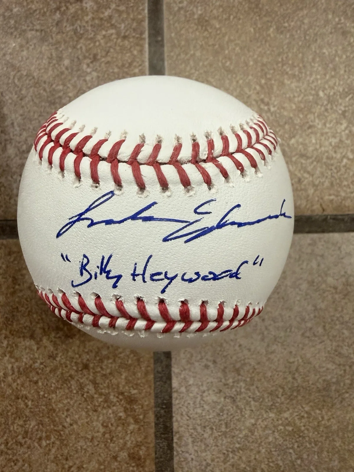 Luke Edwards — Luke Edwards Signed Romlb Inscribed Billy Heywood PSA, image 3