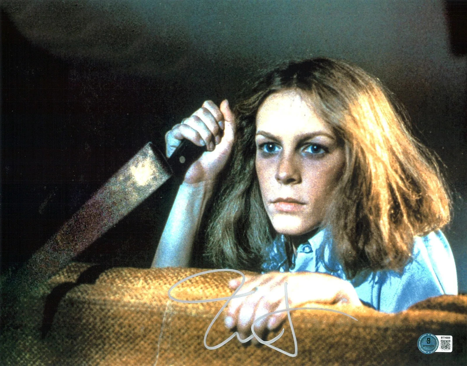 Jamie Lee Curtis — Jamie Lee Curtis Signed Autograph Halloween 11x14 Photo Beckett BAS