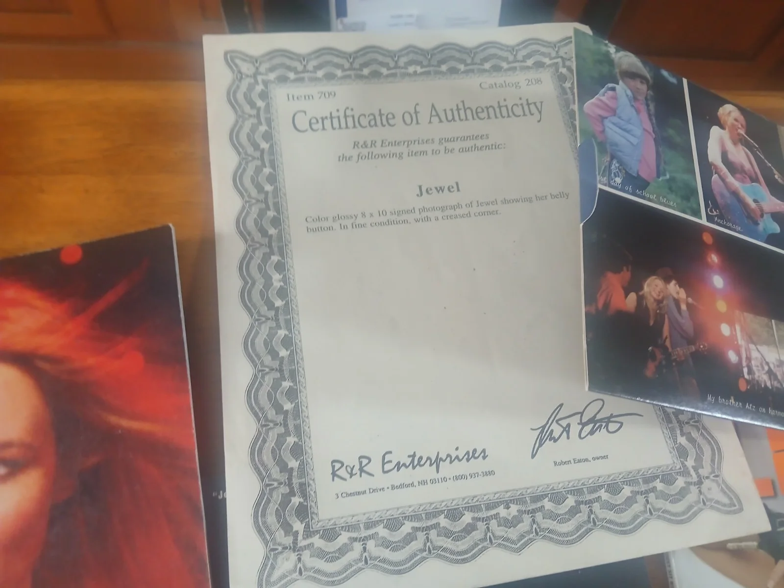 JEWEL KILCHER RARE!! SIGNED PHOTO COA & MORE, image 3