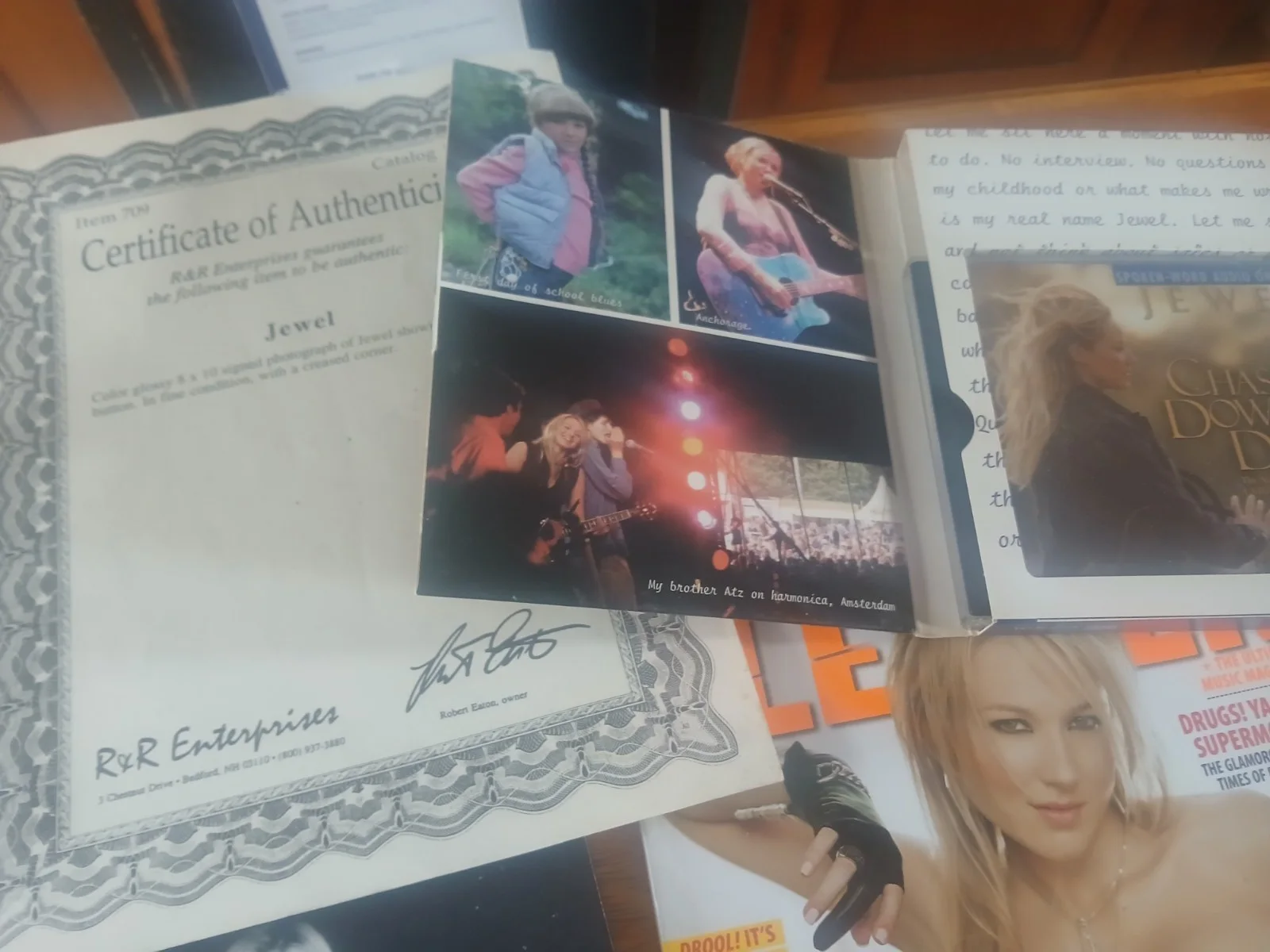 JEWEL KILCHER RARE!! SIGNED PHOTO COA & MORE, image 4