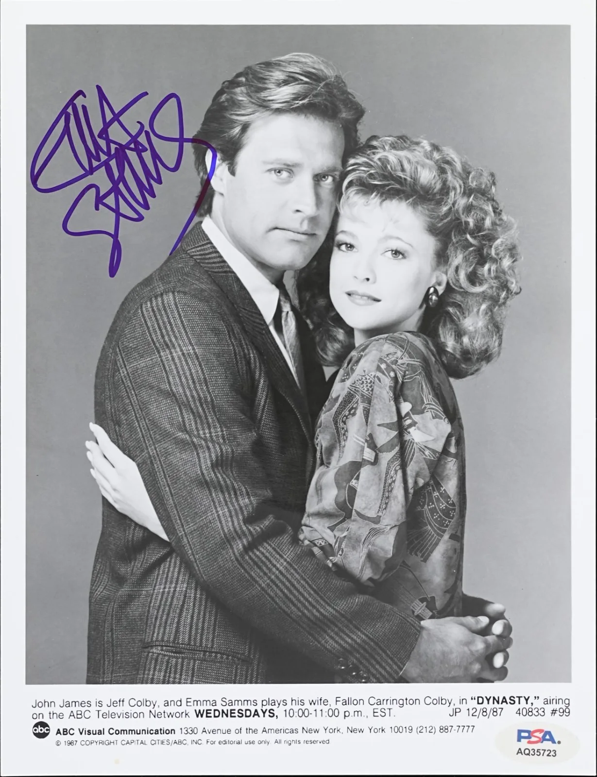 Emma Samms — EMMA SAMMS SIGNED AUTOGRAPHED 8X10 PHOTO GENERAL HOSPITAL DYNASTY RARE PSA COA, изображение 2