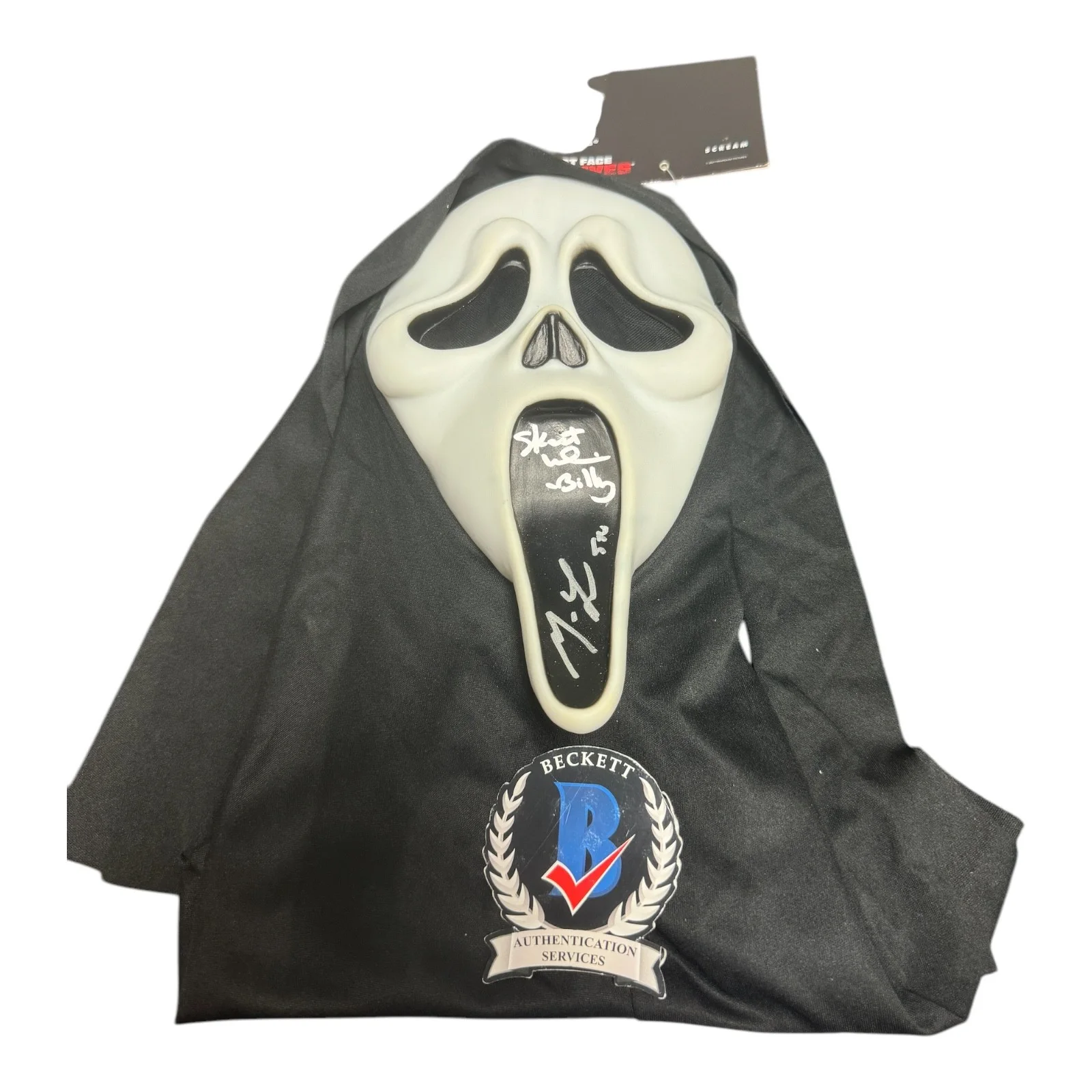 Matthew Lillard & Skeet Ulrich — Matthew Lillard Skeet Ulrich Signed Autograph Ghost Face Mask Beckett BAS Scream