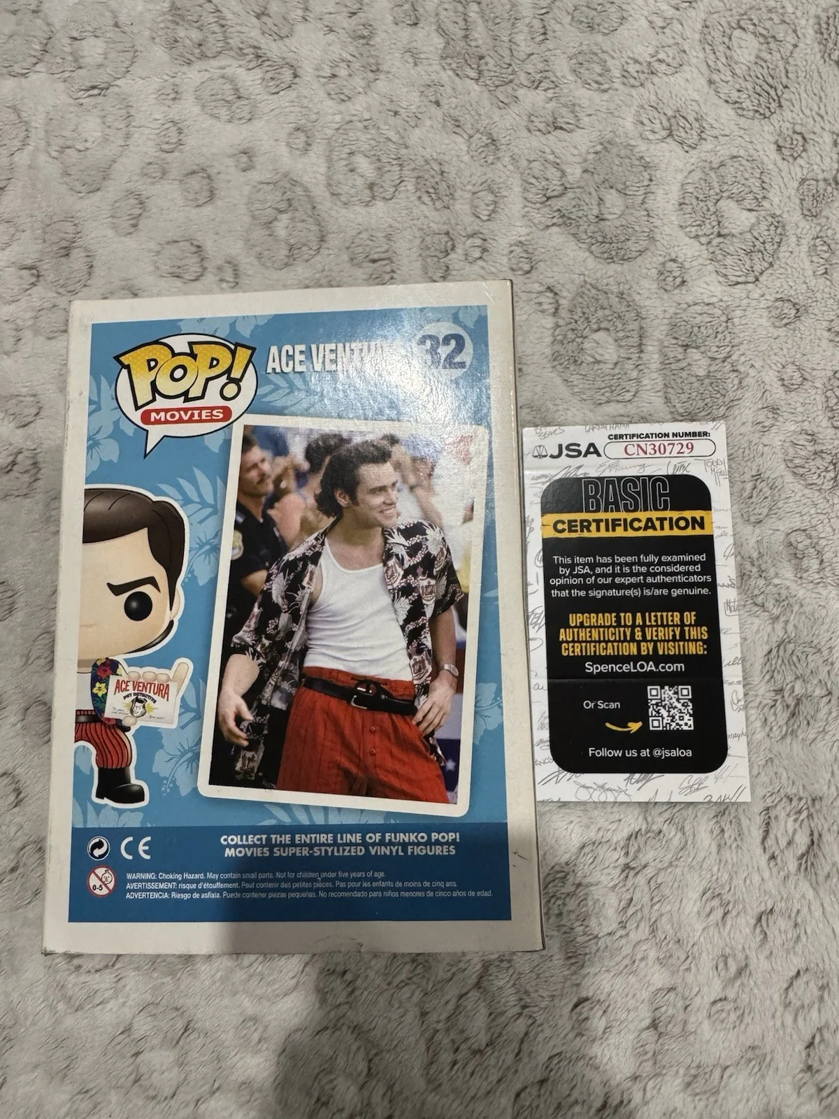 Jim Carrey Autographed Vaulted Funko Pop Ace Ventura JSA Authenticated, изображение 3