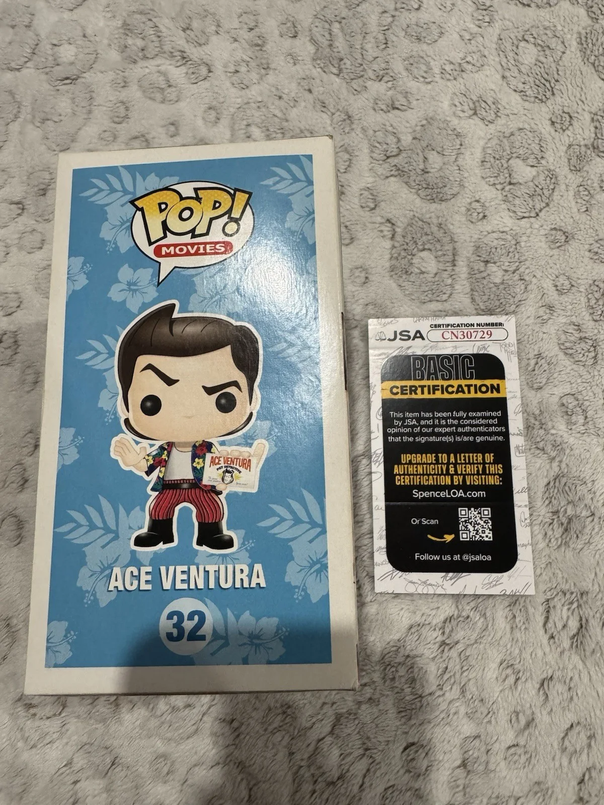 Jim Carrey Autographed Vaulted Funko Pop Ace Ventura JSA Authenticated, изображение 4
