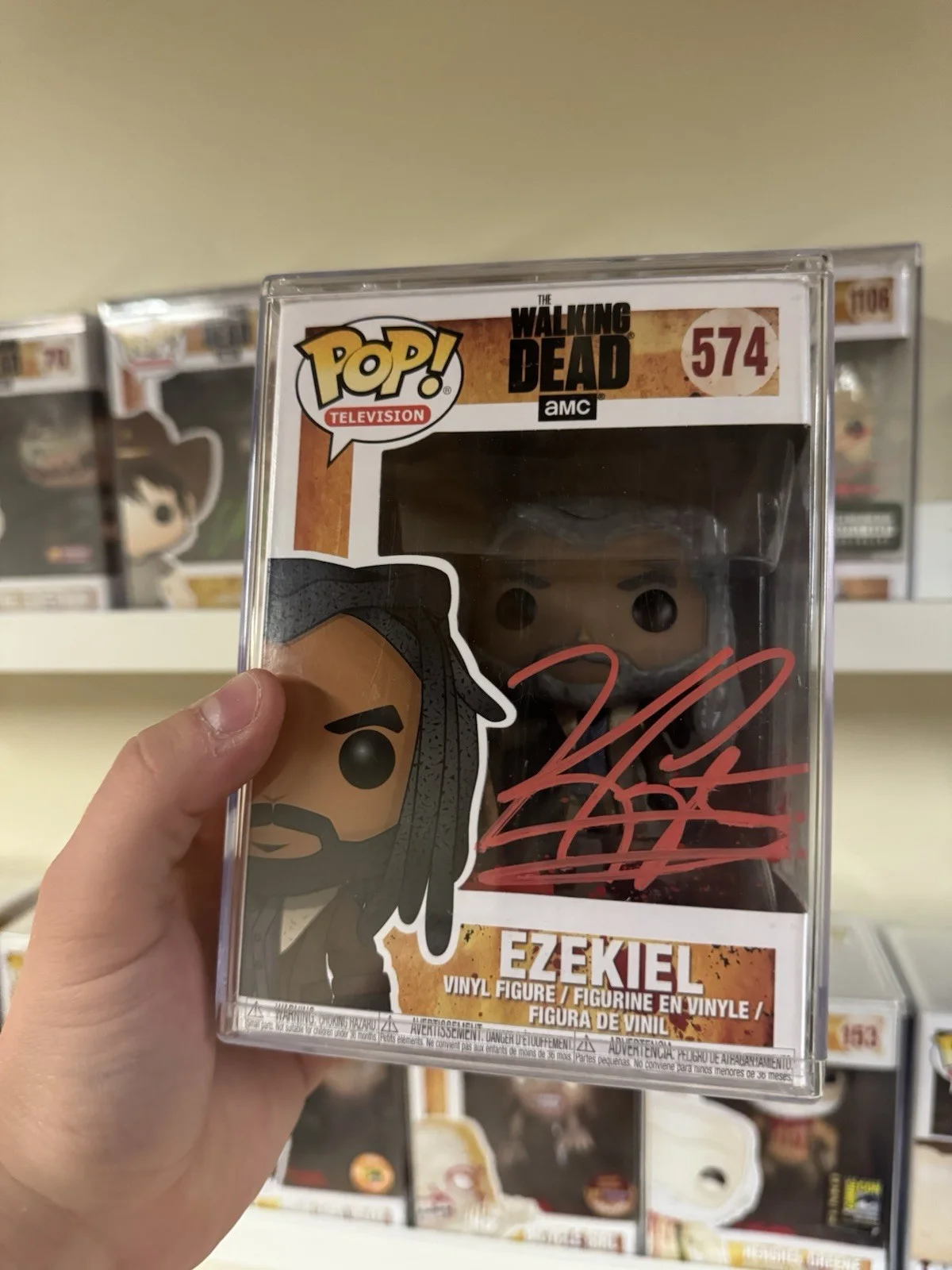 Khary Payton — Funko Pop #574 the Walking Dead Ezekiel Figure, Signed by Khary Payton COA