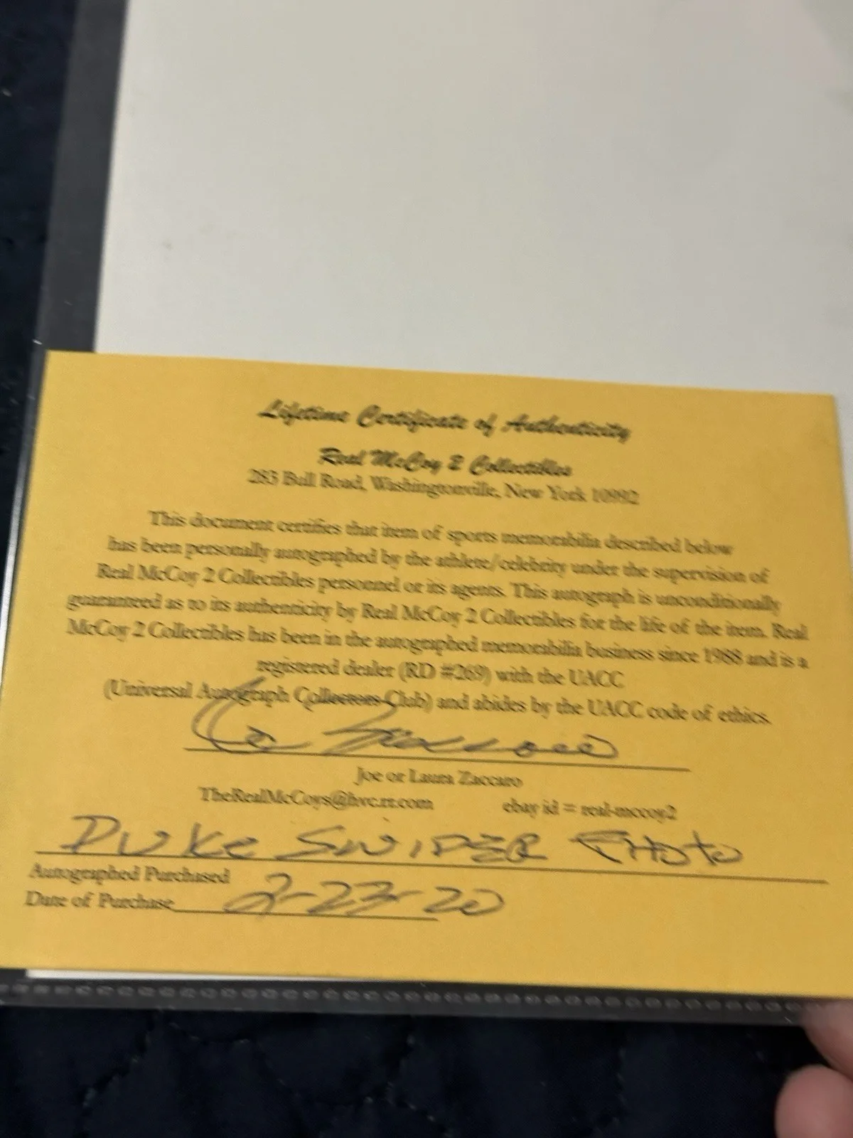 Duke Snider SIGNED Photo AUTOGRAPH AUTO Brooklyn Dodgers Baseball HOF, изображение 2