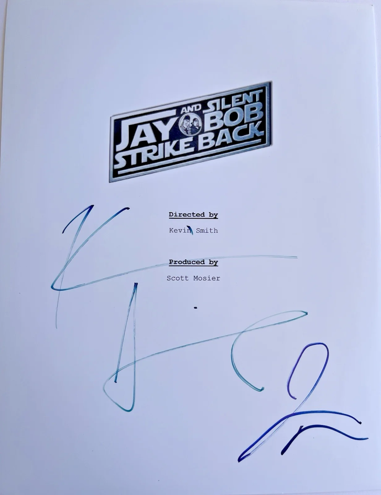 Kevin Smith & Jason Mewes — Kevin Smith & Jason Mewes Signed Jay and Silent Bob Strike Back Movie Script