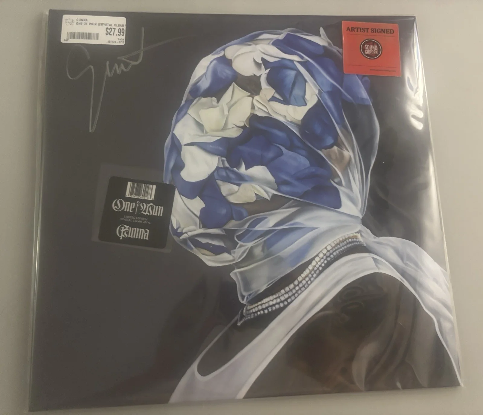 GUNNA SIGNED AUTOGRAPHED ONE OF WUN VINYL ALBUM RARE RAPPER LEGEND, изображение 2