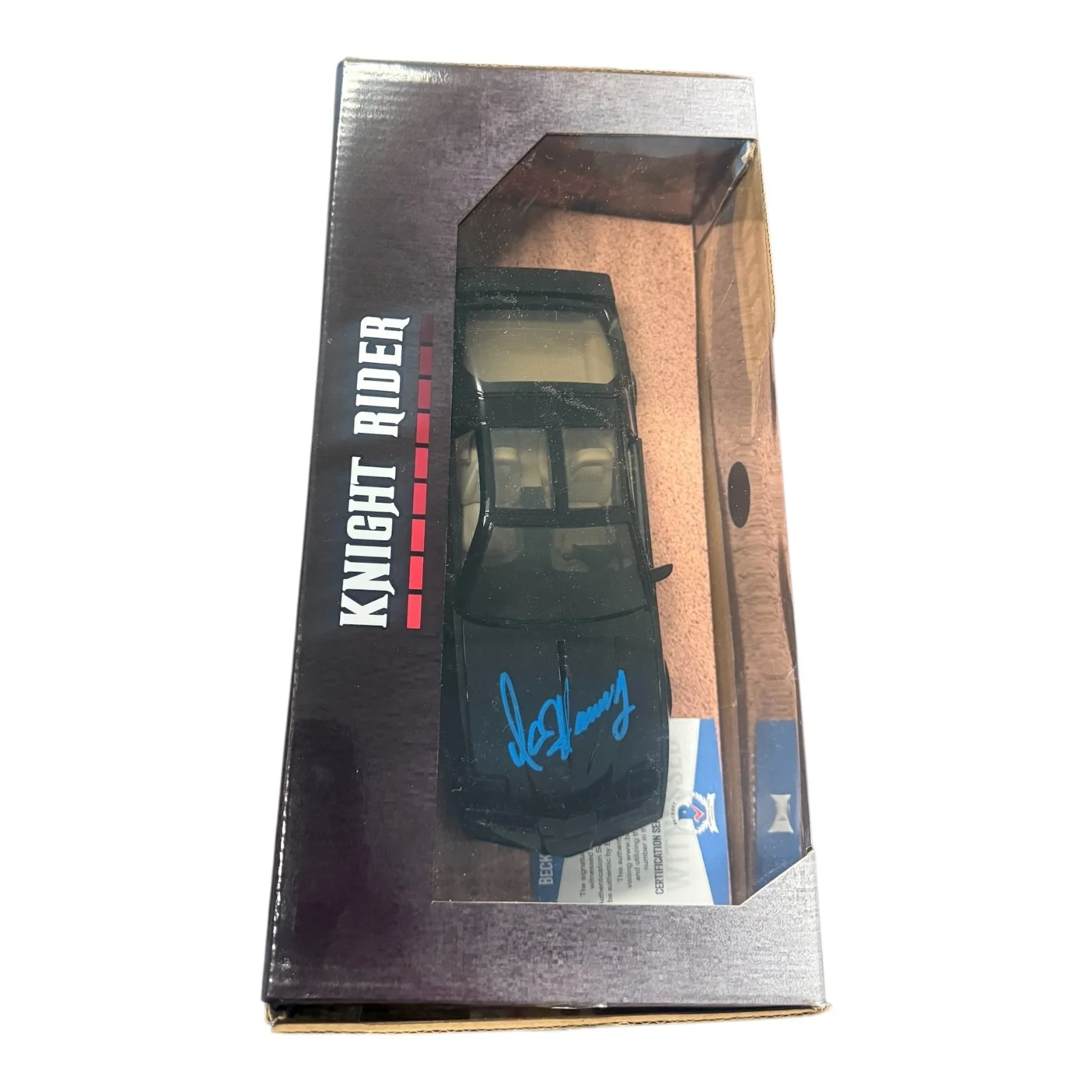 DAVID HASSELHOFF — DAVID HASSELHOFF SIGNED AUTOGRAPH KITT 1:24 DIECAST CAR KNIGHT RIDER BECKETT, image 3