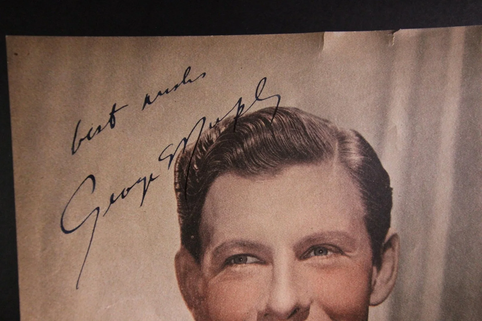 George Murphy — GEORGE MURPHY (1902-1992) (FOR ME AND MY GAL~BATTLEGROUND) AUTOGRAPH PAPER PHOTO, изображение 2