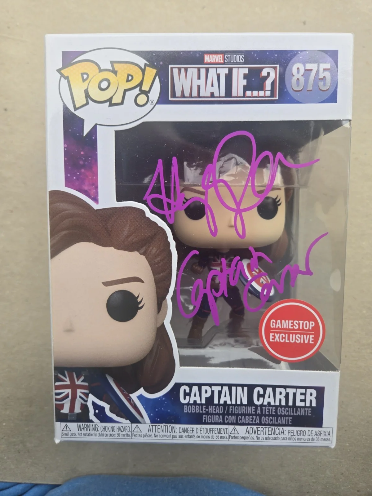 Hayley Atwell — Hayley Atwell SIGNED "What If..?" Captain Carter Funko #875! JSA COA