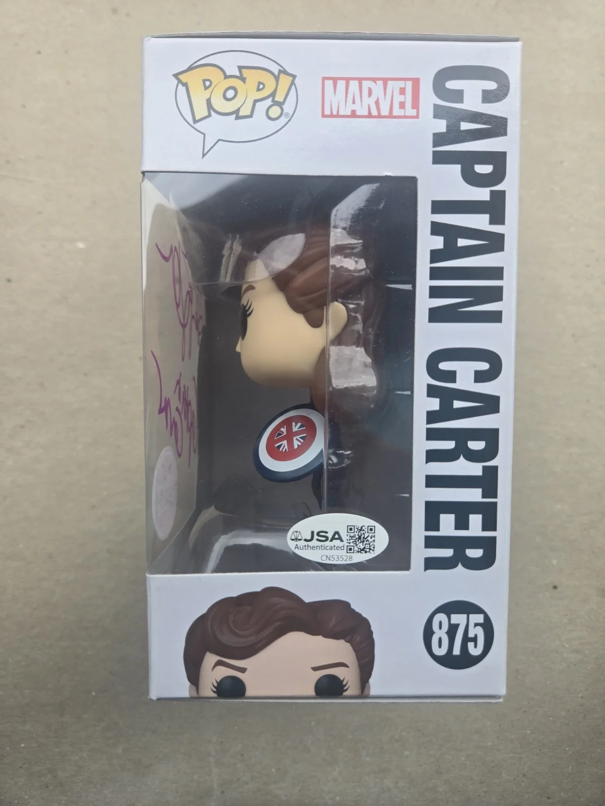 Hayley Atwell — Hayley Atwell SIGNED "What If..?" Captain Carter Funko #875! JSA COA, изображение 2