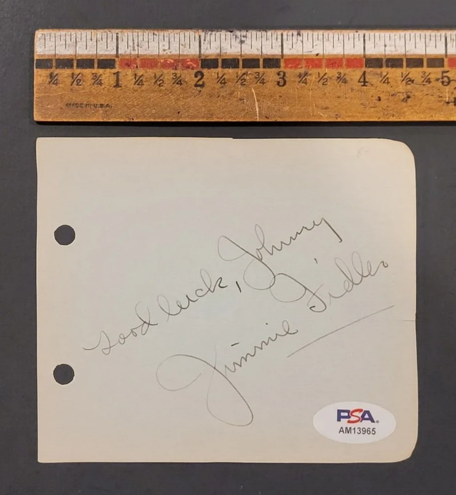 1940's JIMMIE FIDLER Signed Album Page-Famed Gossip Columnist-PSA Authenticated, image 4