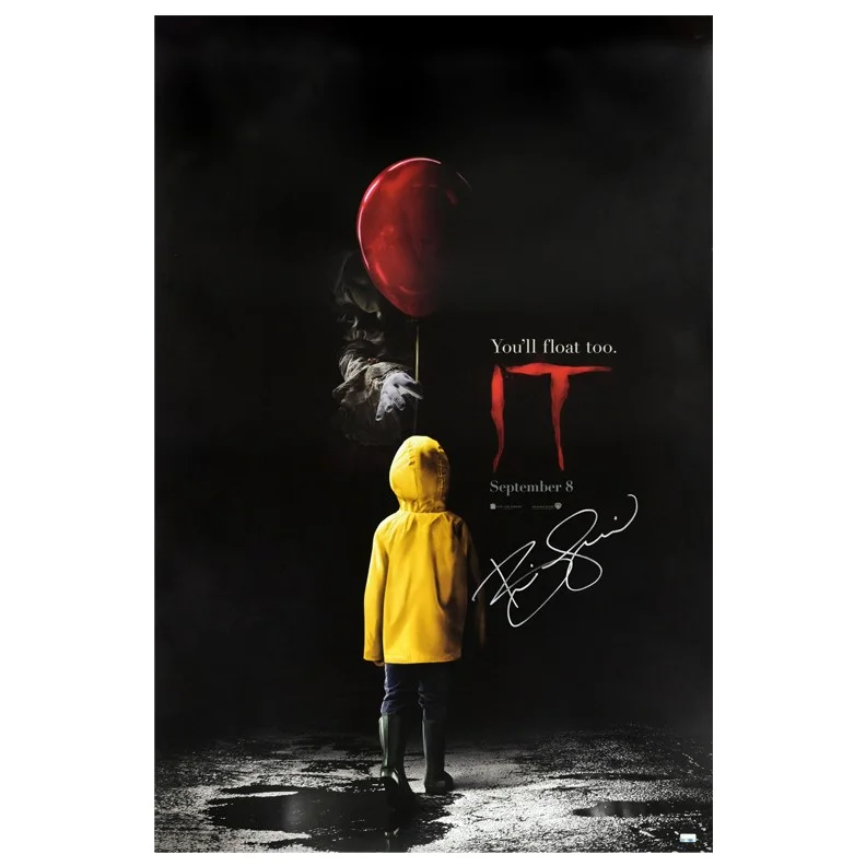 Bill Skarsgard — Bill Skarsgard Autographed IT Pennywise Original 27x40 Double-Sided Movie Poster