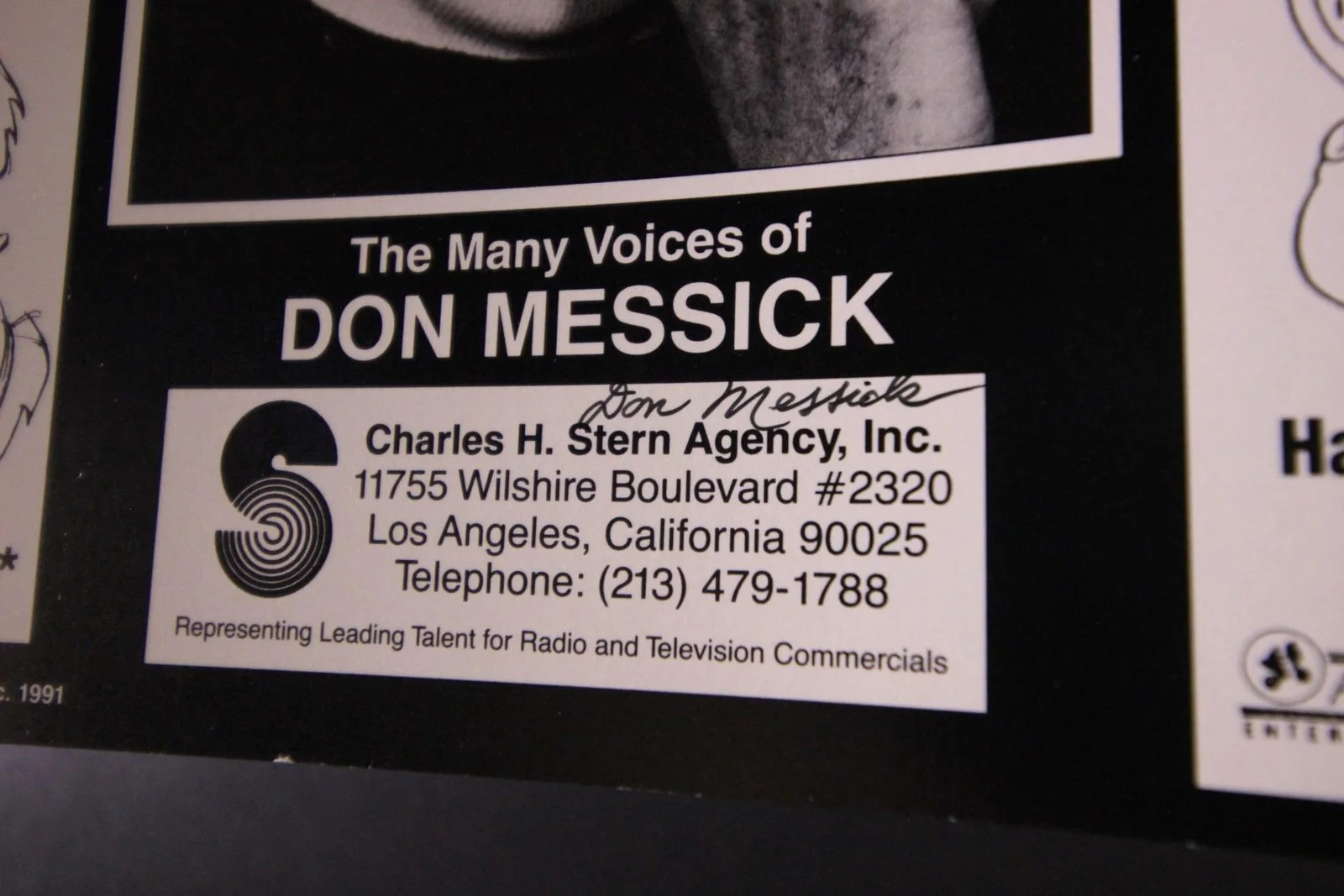 Don Messick — HANNA-BARBERA CARTOONS Voice Actor DON MESSICK (1926-1997) AUTOGRAPH PHOTO~, изображение 2