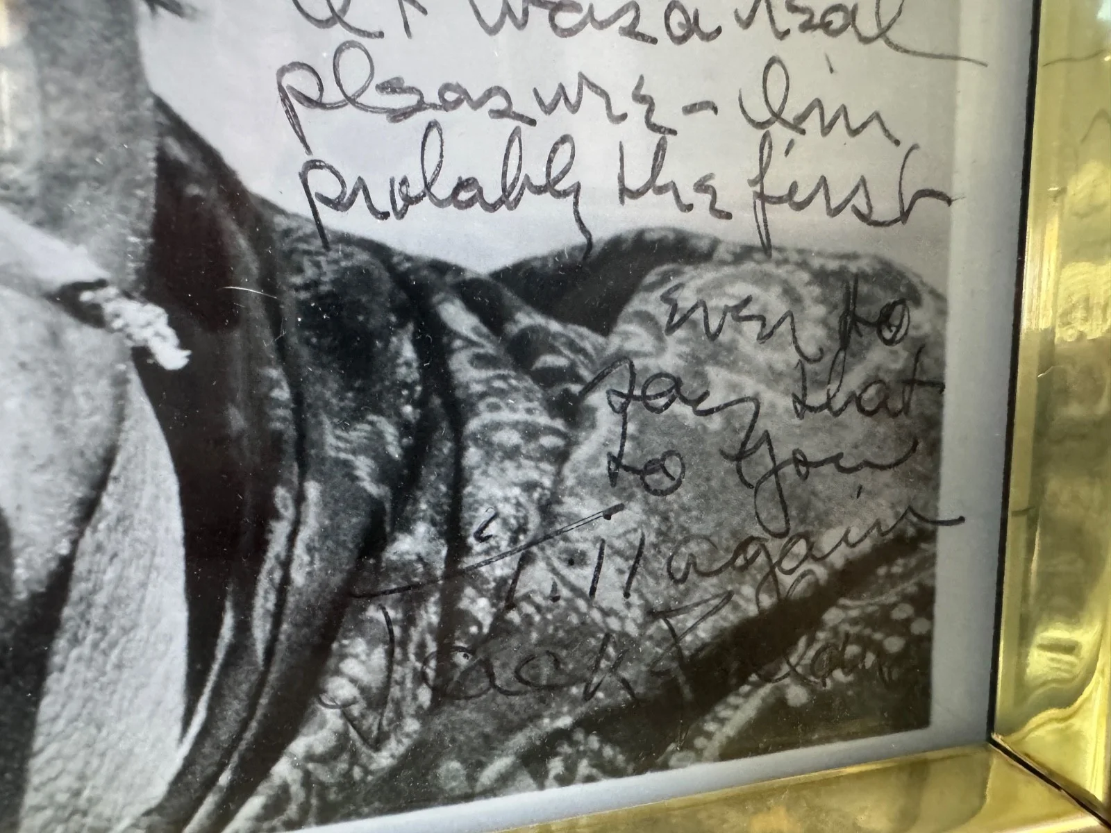 JACK PALANCE SIGNED PHOTO TO PROP MASTER KENT JOHNSON - FUNNY INSCRIPTION, image 4