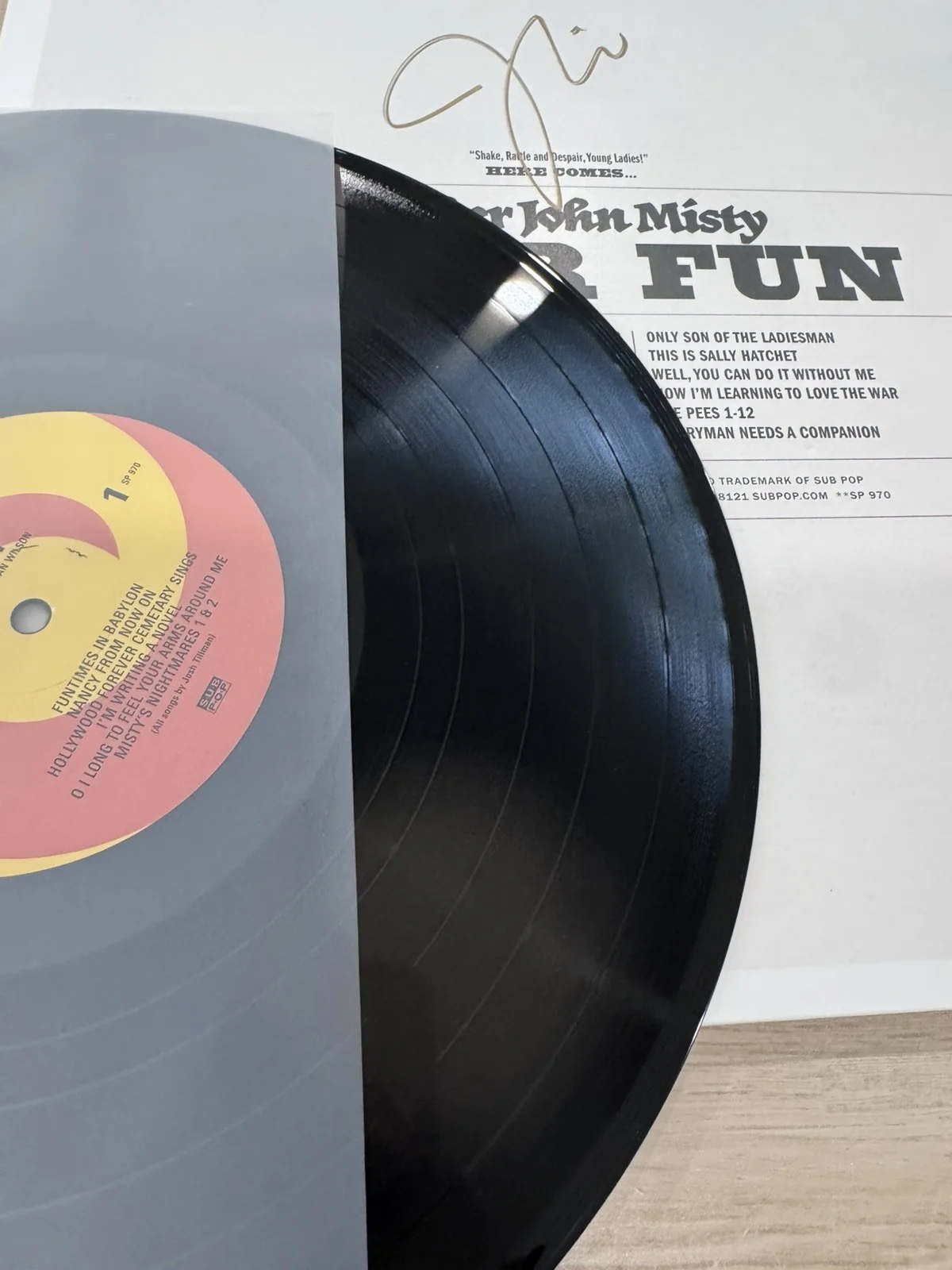FATHER JOHN MISTY SIGNED Fear Fun VINYL LP, image 5